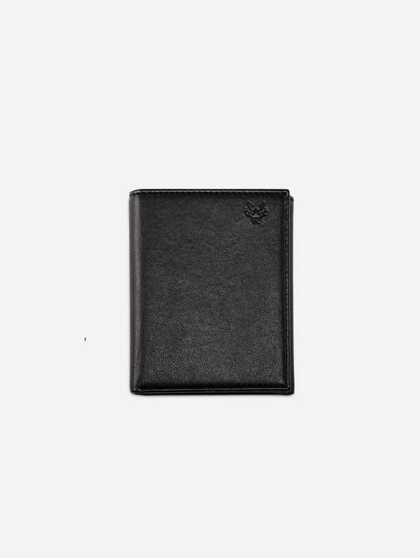 Watson & Wolfe Vegan Leather RFID Protective Trifold Wallet | Black
