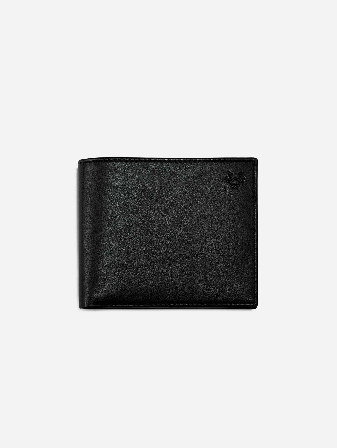 Vegan Leather RFID Protective Wallet | Black & Cobalt Blue