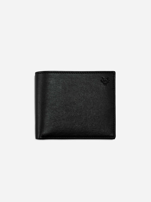 Watson & Wolfe Vegan Leather RFID Protective Wallet | Black & Cobalt Blue