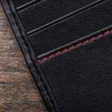 Immaculate Vegan - Watson & Wolfe Vegan Leather RFID Protective Wallet with Coin Pocket | Black & Red