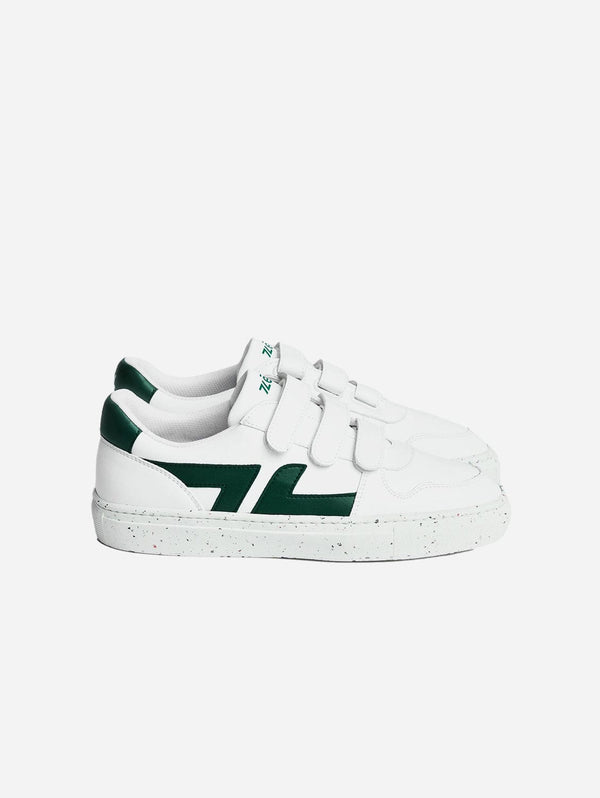Zeta Shoes Alpha Vegan Leather Velcro Trainers | Green 41